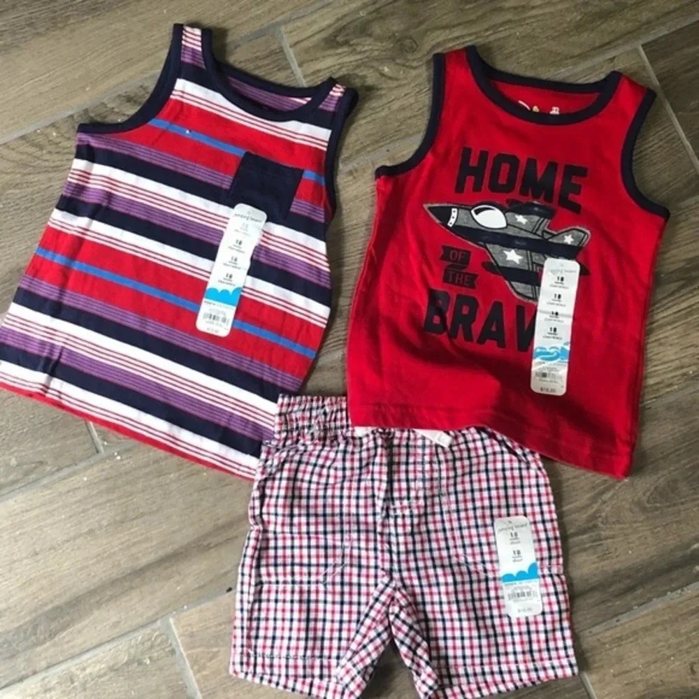 3 pc red/white/blue lot 18m